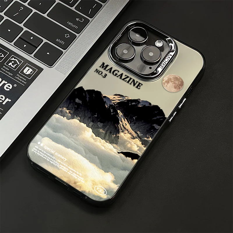 风景适用苹果16pro手机壳iphone15promax保护套14/13/12/11高级感