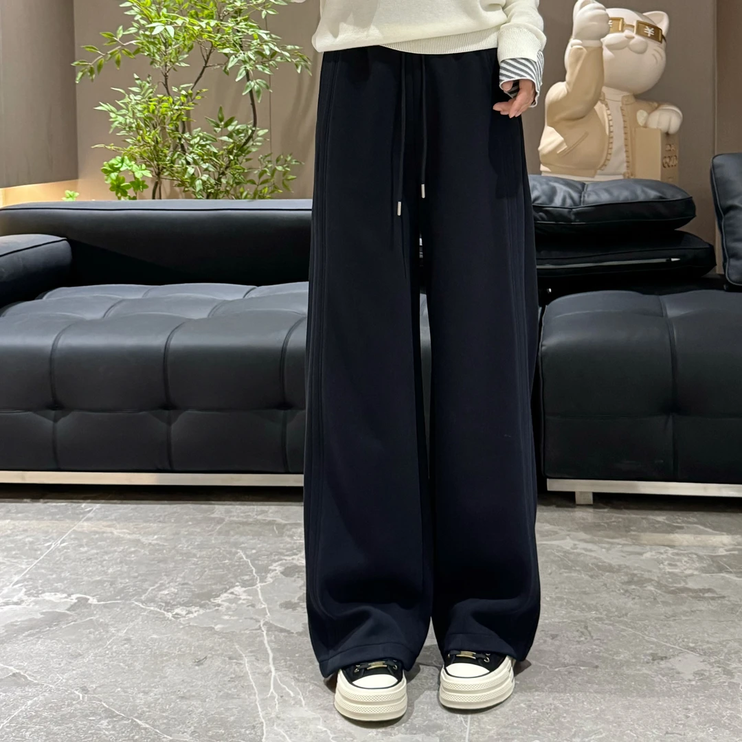 宿慕SUMU 显瘦遮肉直筒裤2025秋季新款 9-15 百搭时尚阔腿裤5277