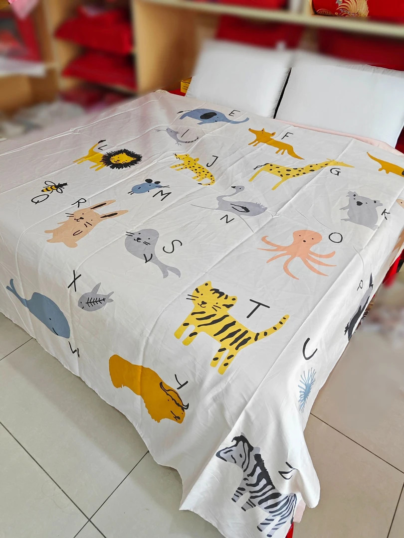 长绒棉床单2.4/2.5动物乐园【花型赶版】工厂尾单微瑕特价