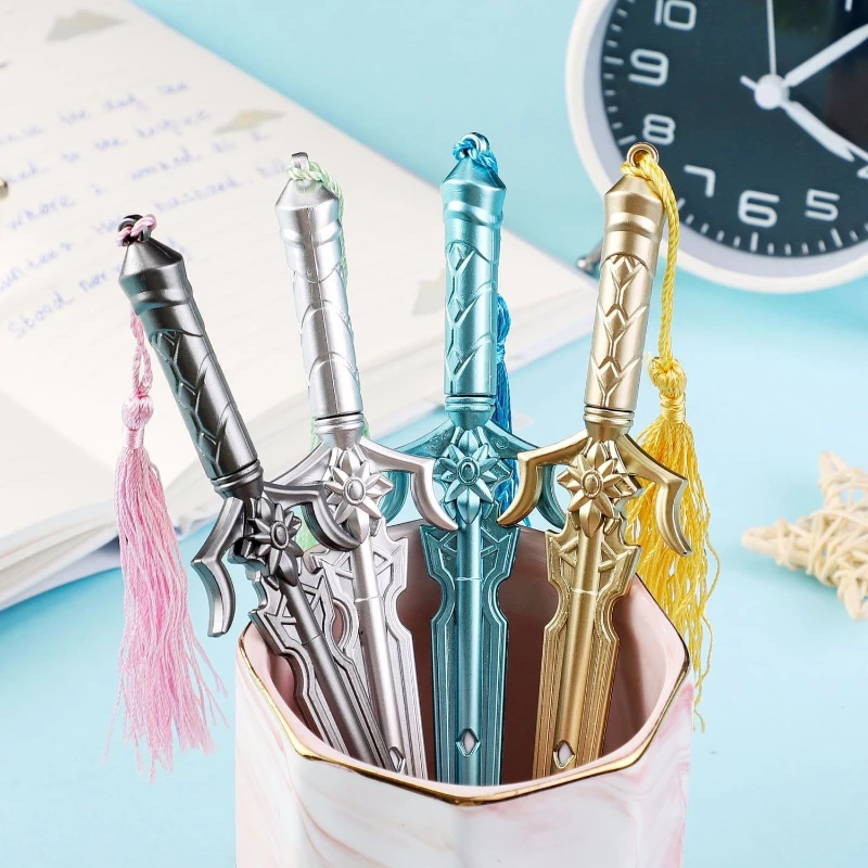 武器中性笔高颜值王者荣耀英雄配剑造型流苏中性笔精美玩具签字笔