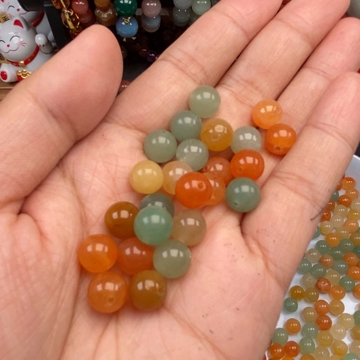 未镶嵌手链玛瑙/玉髓100个金丝玉卡8