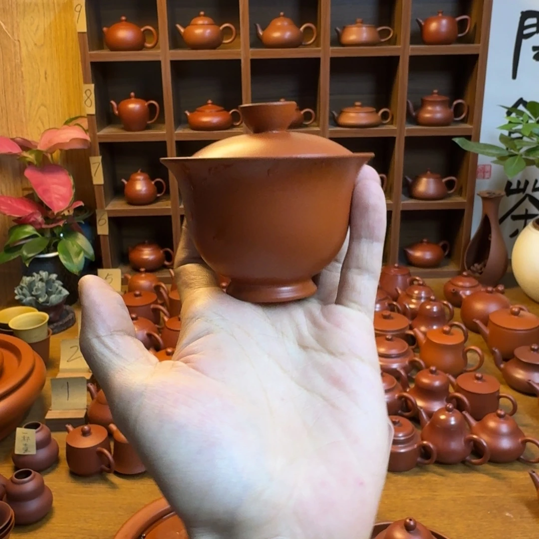 茶壶紫砂潮州朱泥盖碗120c