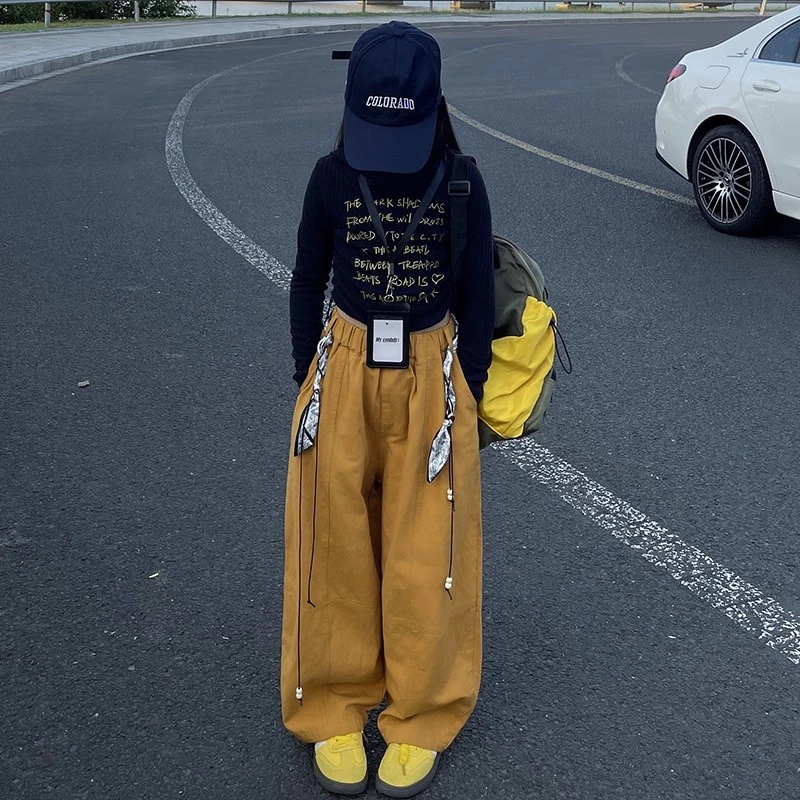 女童春秋韩版套装2025新款女孩洋气连帽卫衣阔腿裤休闲运动两件套