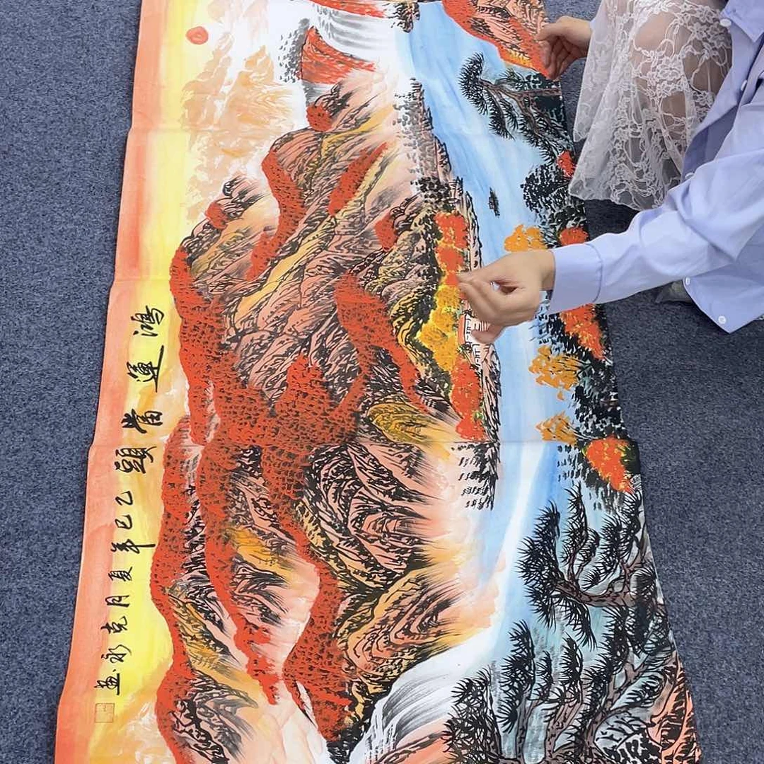 国画作品小姐姐放漏…