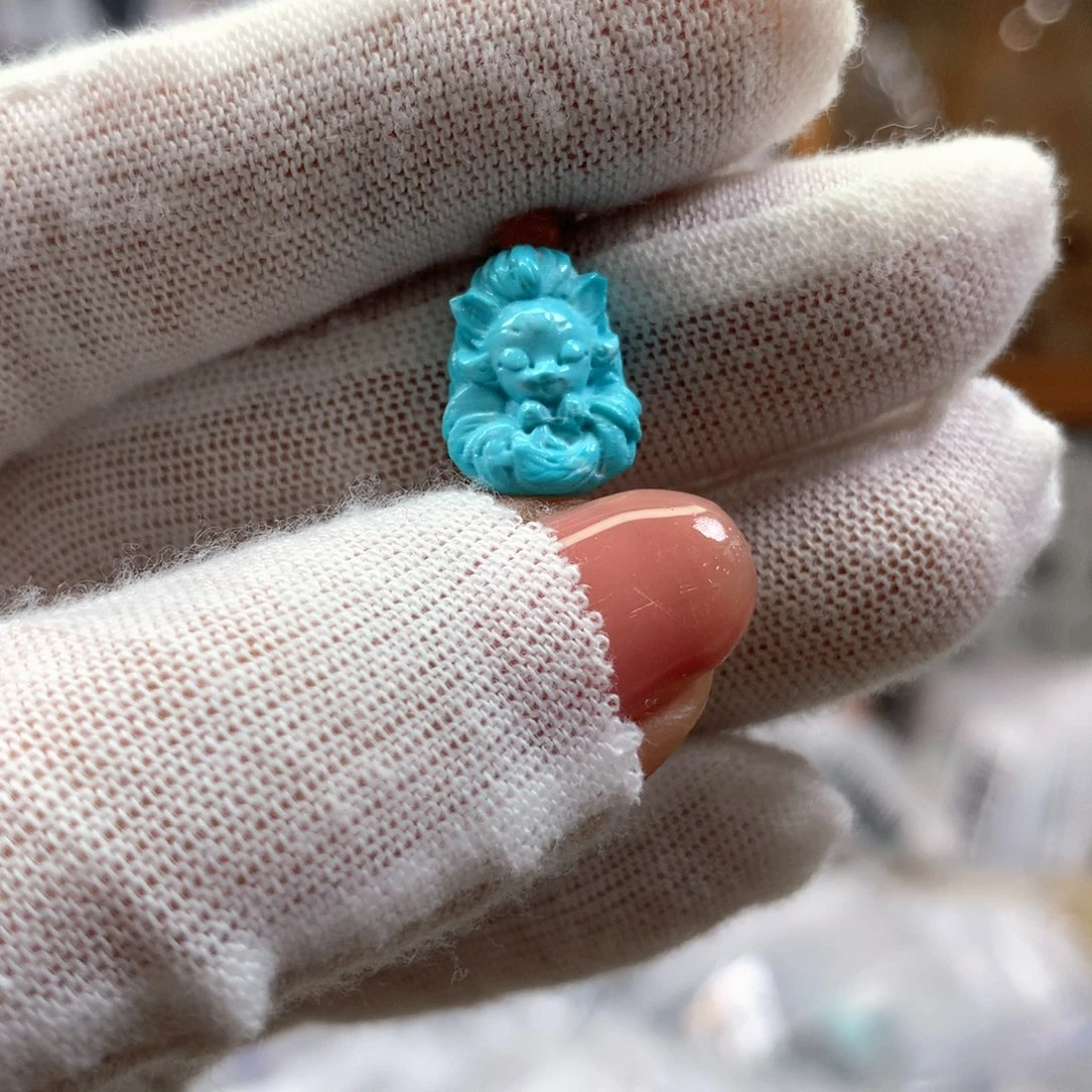 绿松石未镶嵌挂件