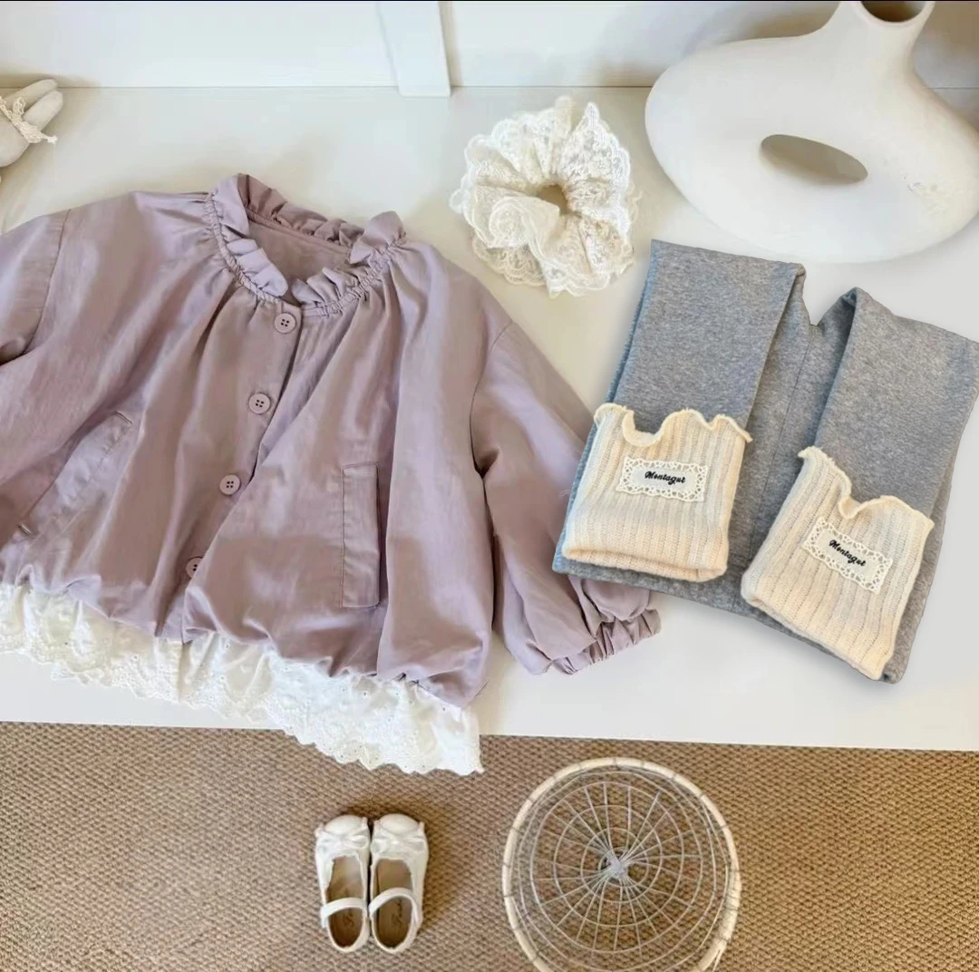 超好看女童外套2025秋季新款韩版儿童花苞上衣大童长袖时髦夹克潮