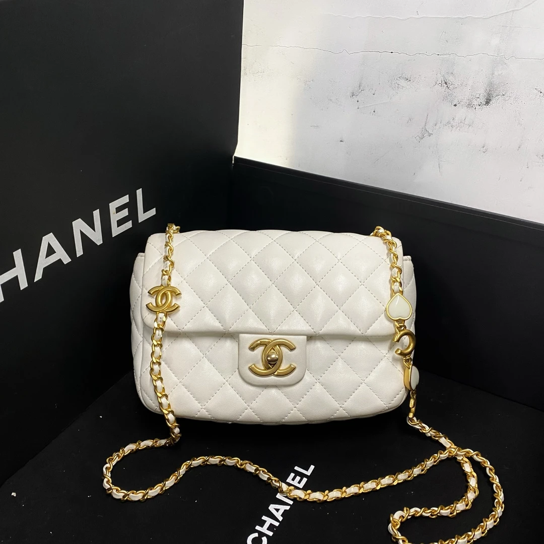 99新 Chanel/香奈儿    香奈儿白金大mini爱心芯片款