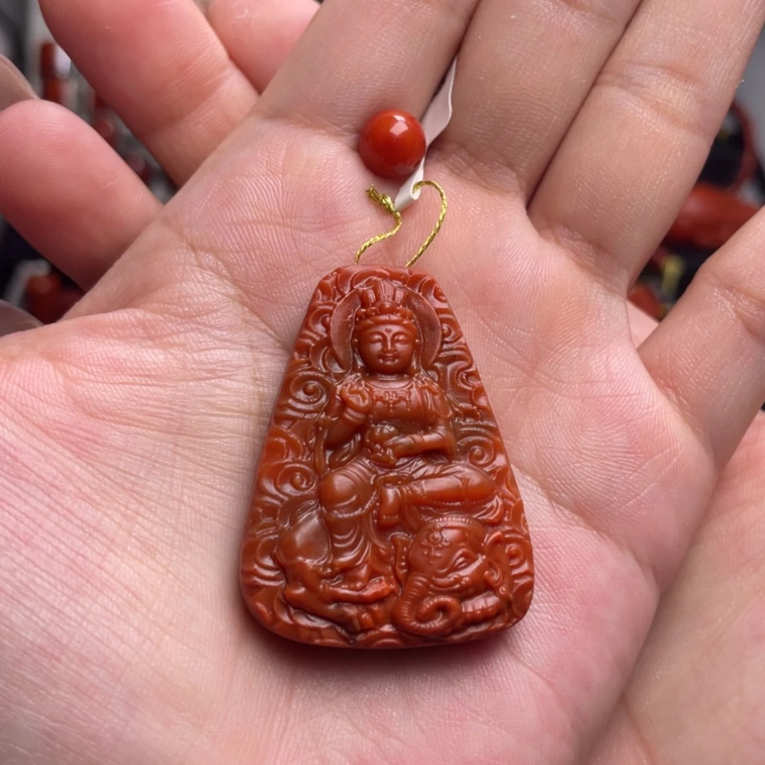 【闪购商品】未镶嵌普贤吊坠南红玛瑙火*