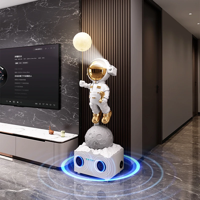 客厅落地摆件电视柜旁边沙发旁大型装饰K歌家庭音响太空人宇航员