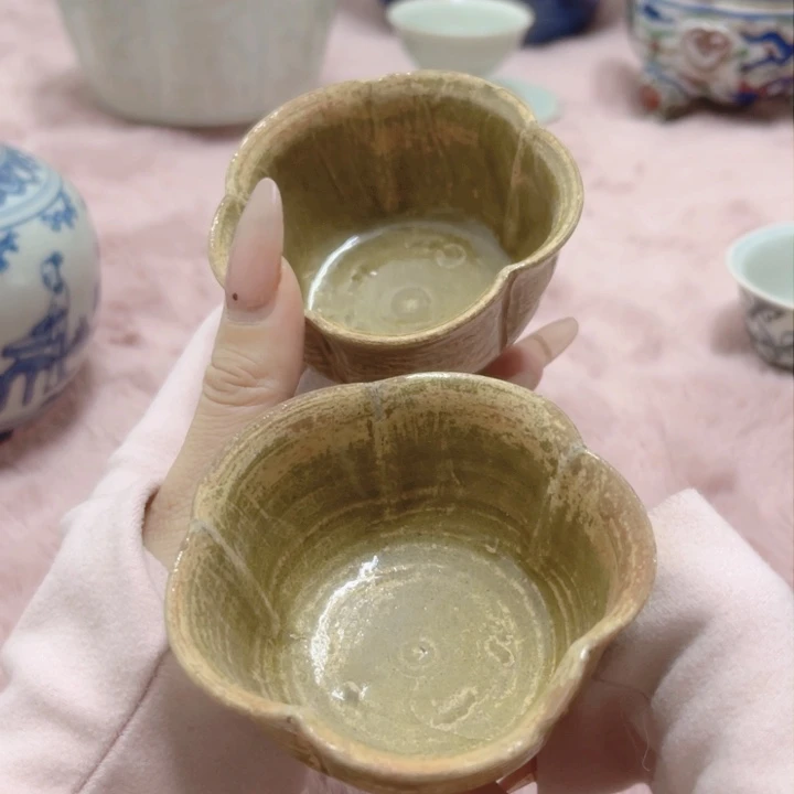 瓷片日*青花釉料主人杯子