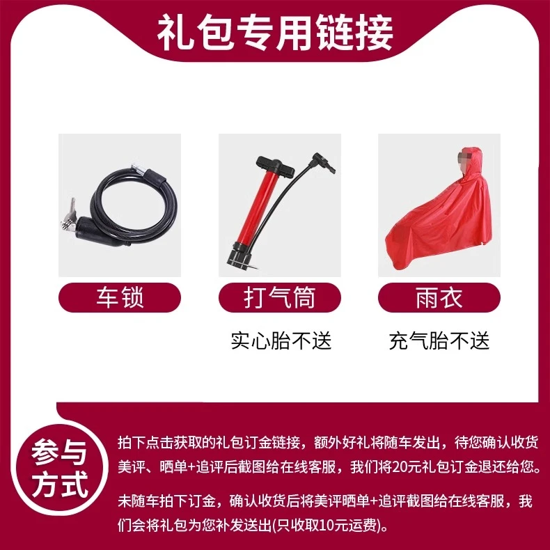 专用礼包【车锁+打气筒/雨衣】随车买 不单卖