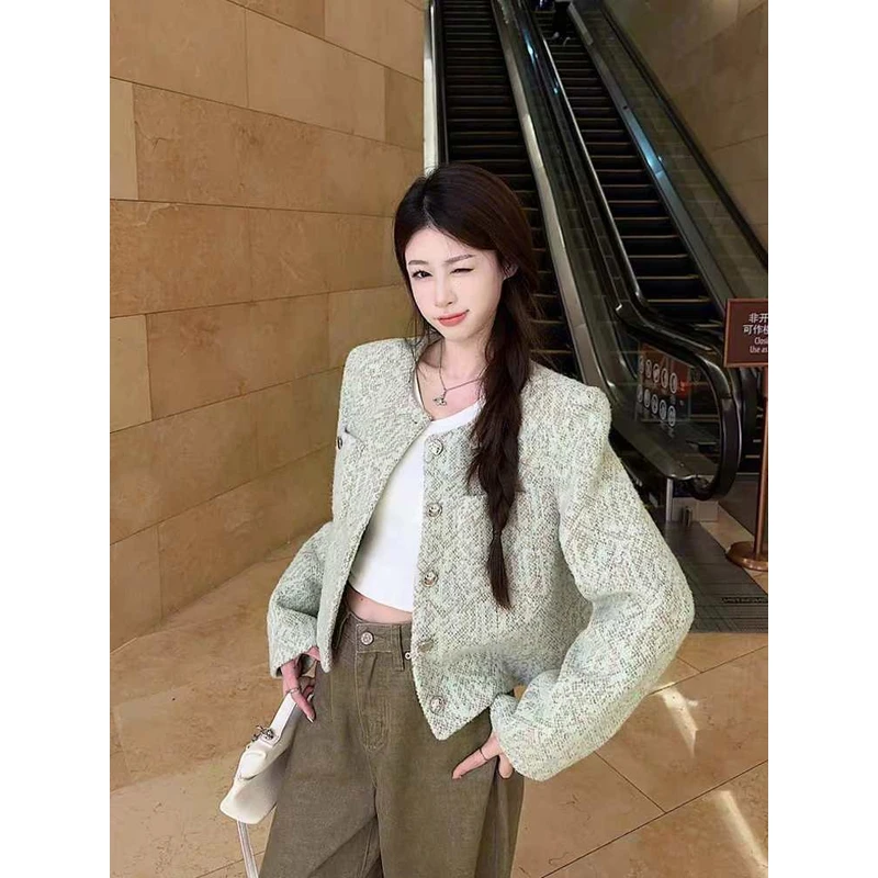 【当天发+运费险】新款羊毛小香风2025秋季短外套女高级感韩系上衣