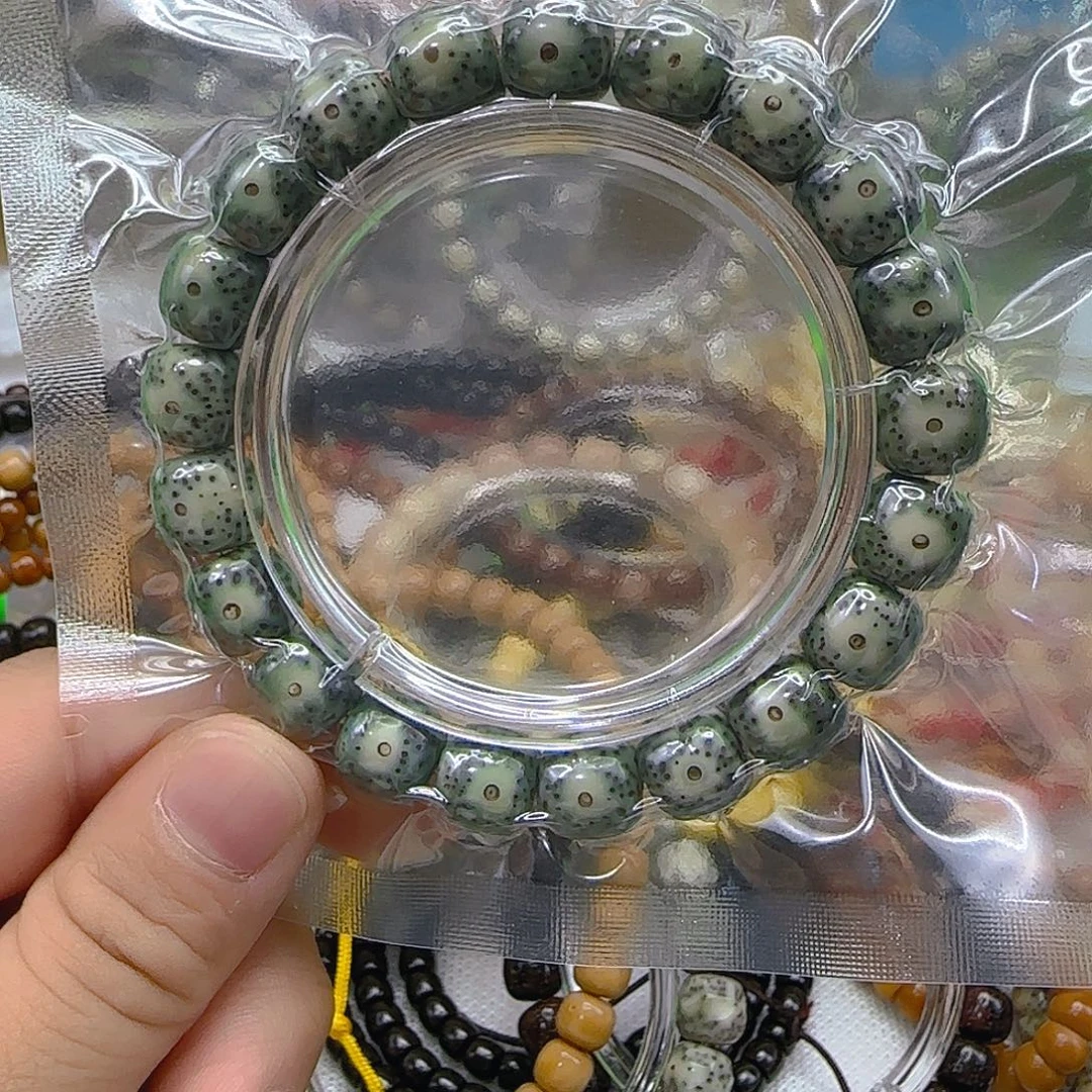 手串星月菩提151卡姿兰大眼睛星月菩提绿包白11单圈