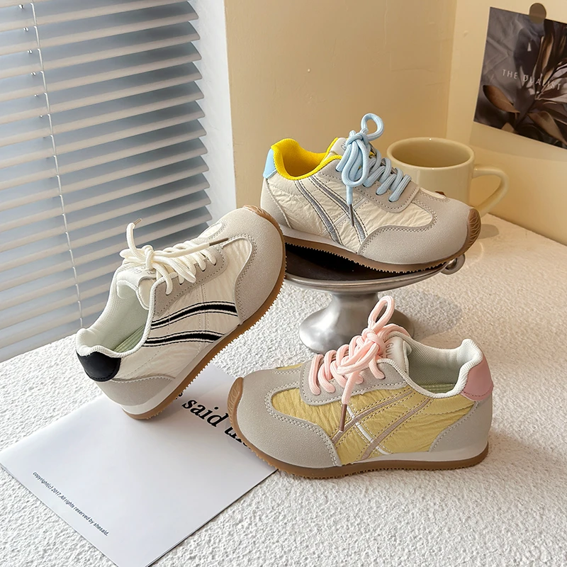 活力甜趣时尚风儿童休闲鞋春秋男女童鞋子多彩拼接徳训阿甘鞋3111