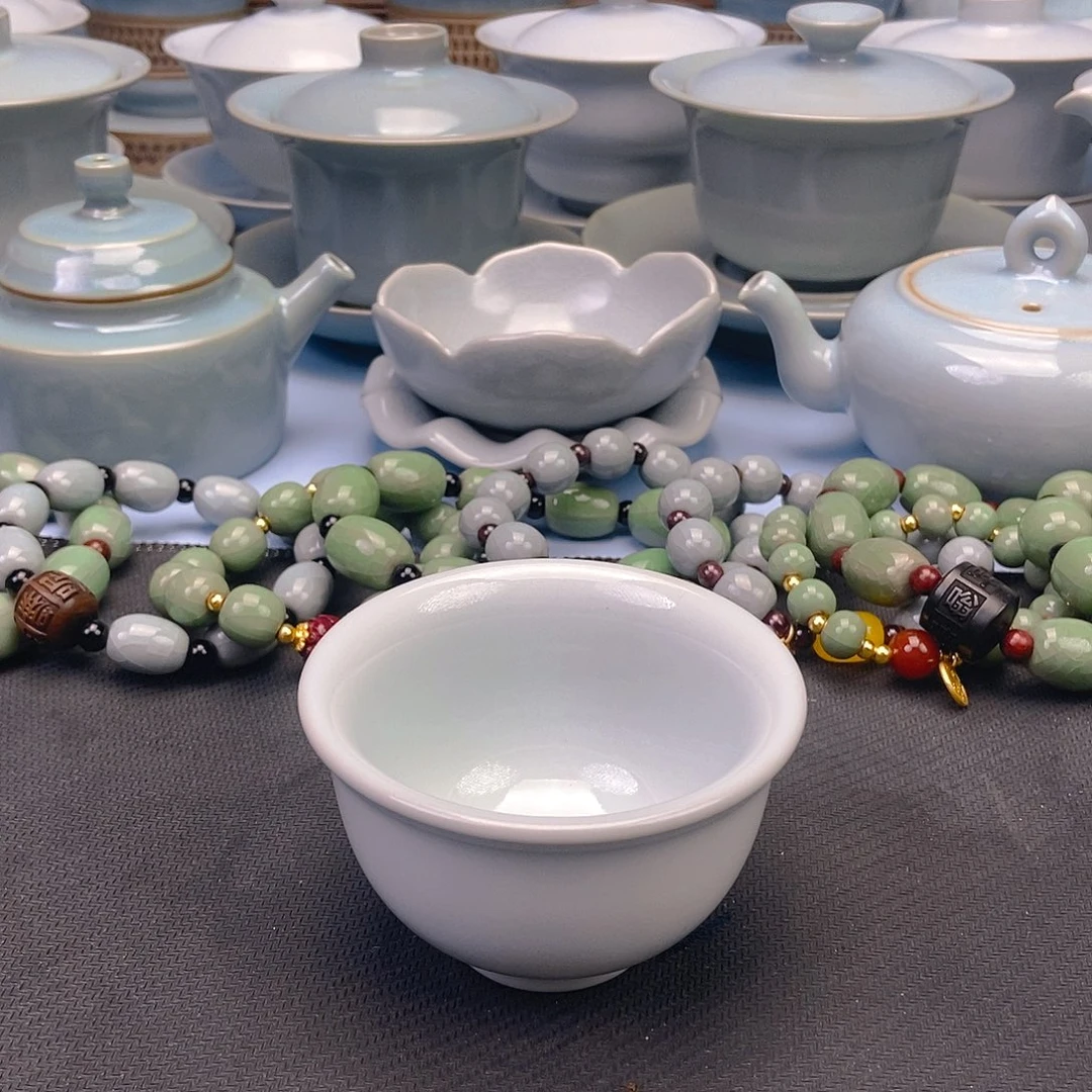 杯月白瓦手杯原矿原釉原产地