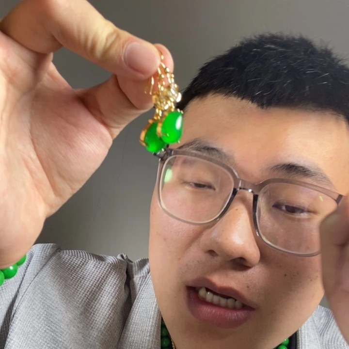未镶嵌翡翠耳饰高端时尚水滴耳坠