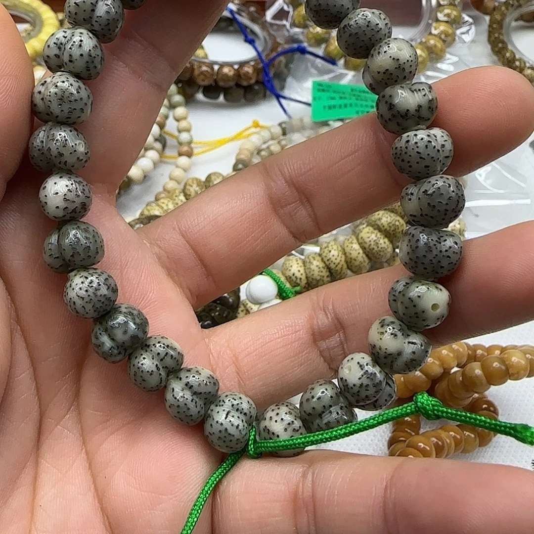 星月菩提手串115高端绿星月菩提10屁桃手持