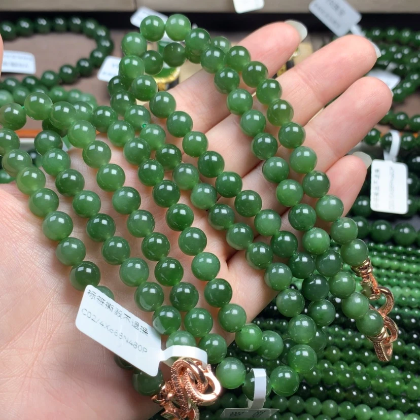 【闪购商品】和田玉（碧玉）颈饰未镶嵌8m毛衣链