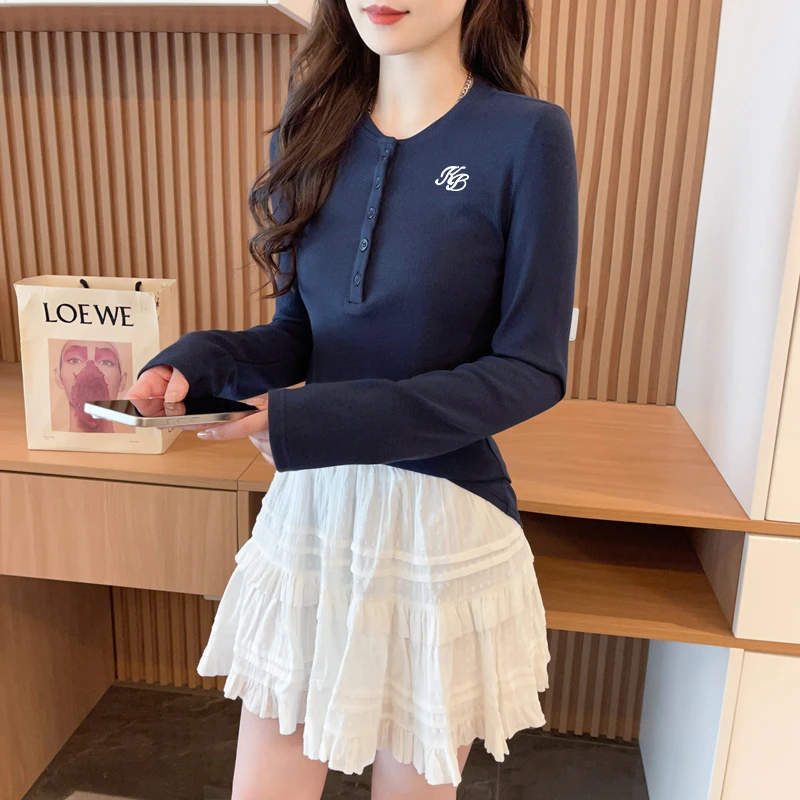 薄款打底衫女内搭T恤2025早秋新款长袖T恤修身显瘦减龄百搭上衣潮