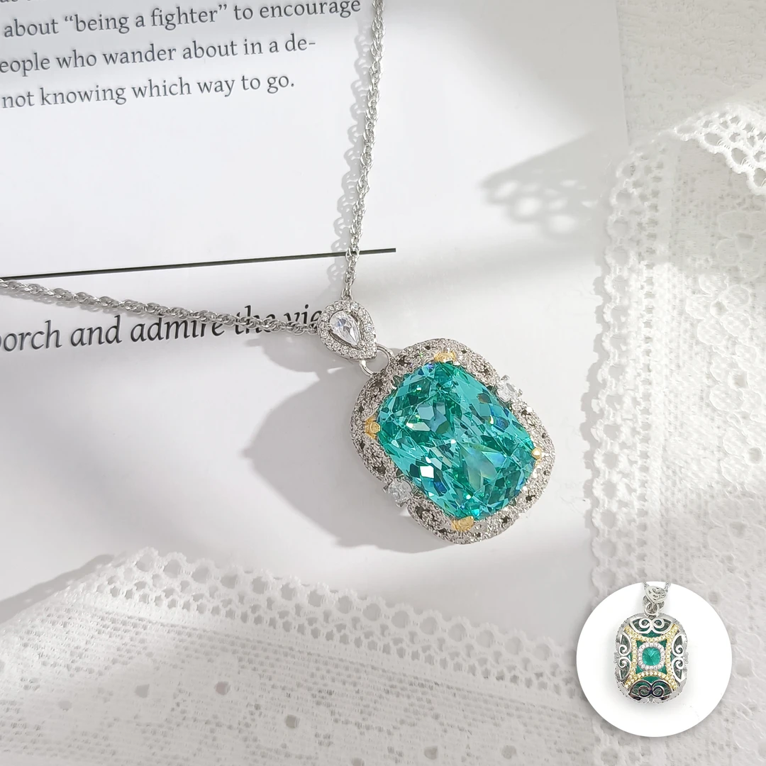 铜合金项链 WHSM-005505【绿茵流萤】项链轻奢欧美时尚精致