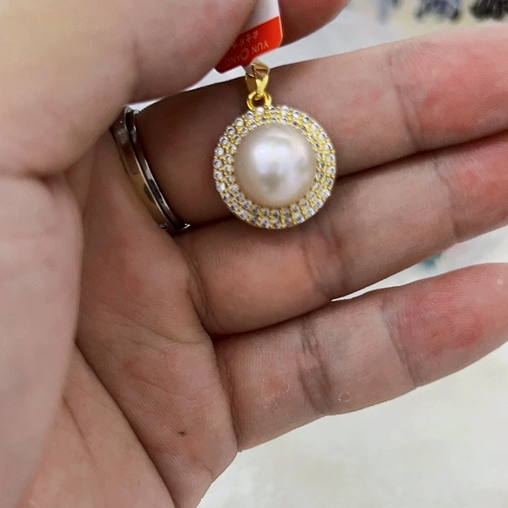 银S925镶嵌nn087淡水珍珠