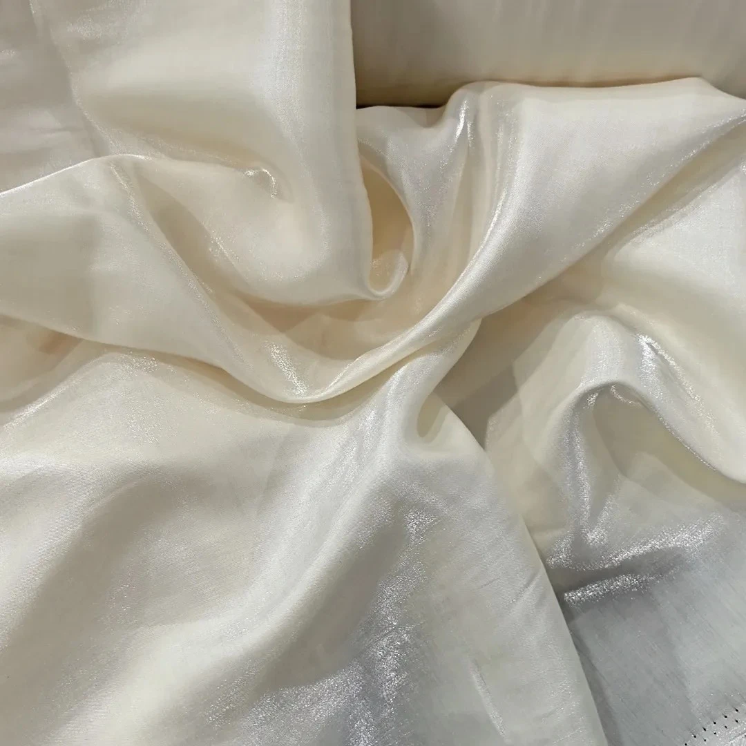 米色流光缎水光布料琉璃缎可做衣服连衣裙时装上衣宽1.5米长2米