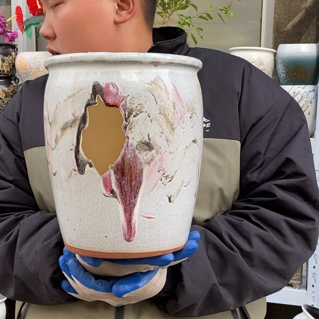 花盆紫砂口20高25瑕疵