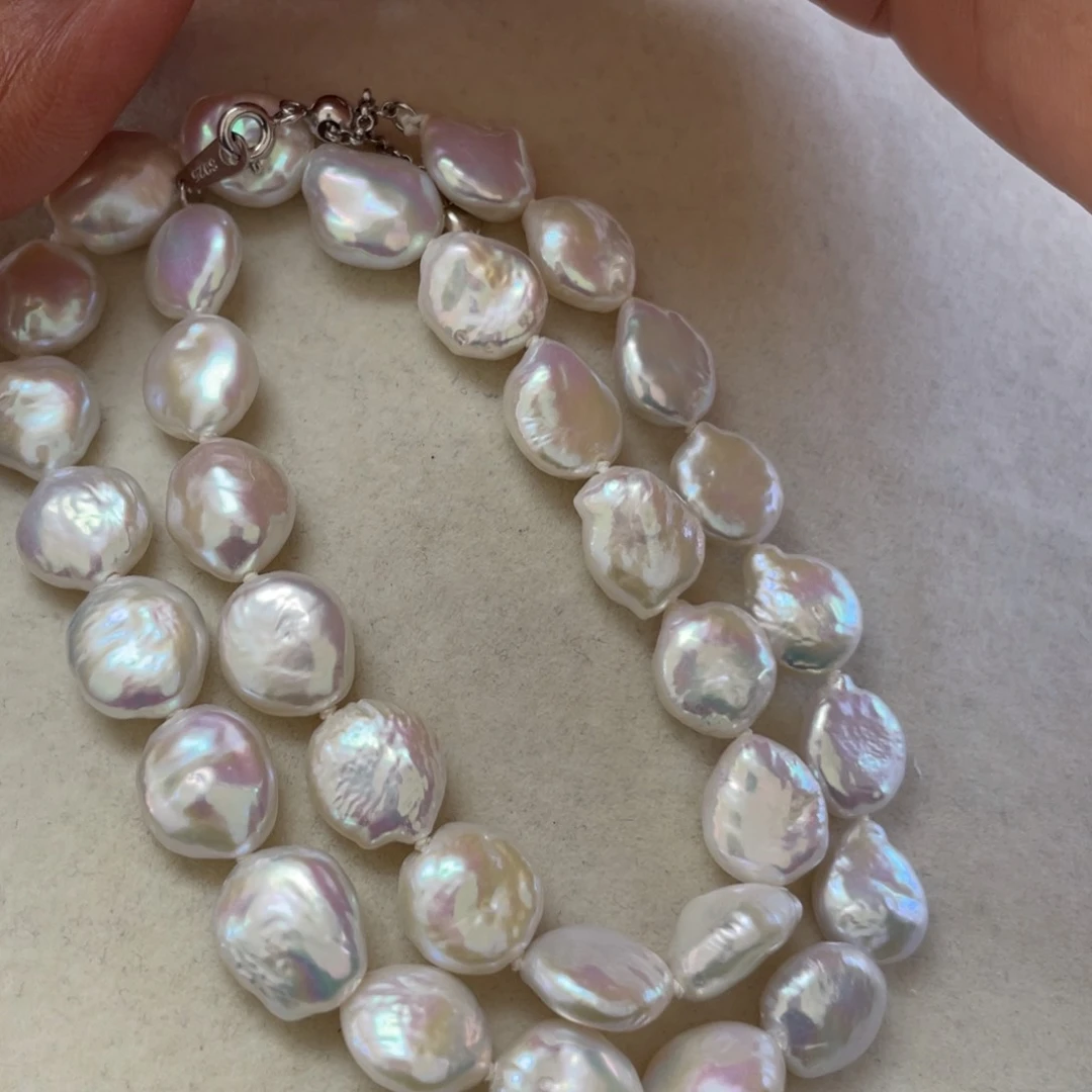 淡水珍珠颈饰银S925镶嵌