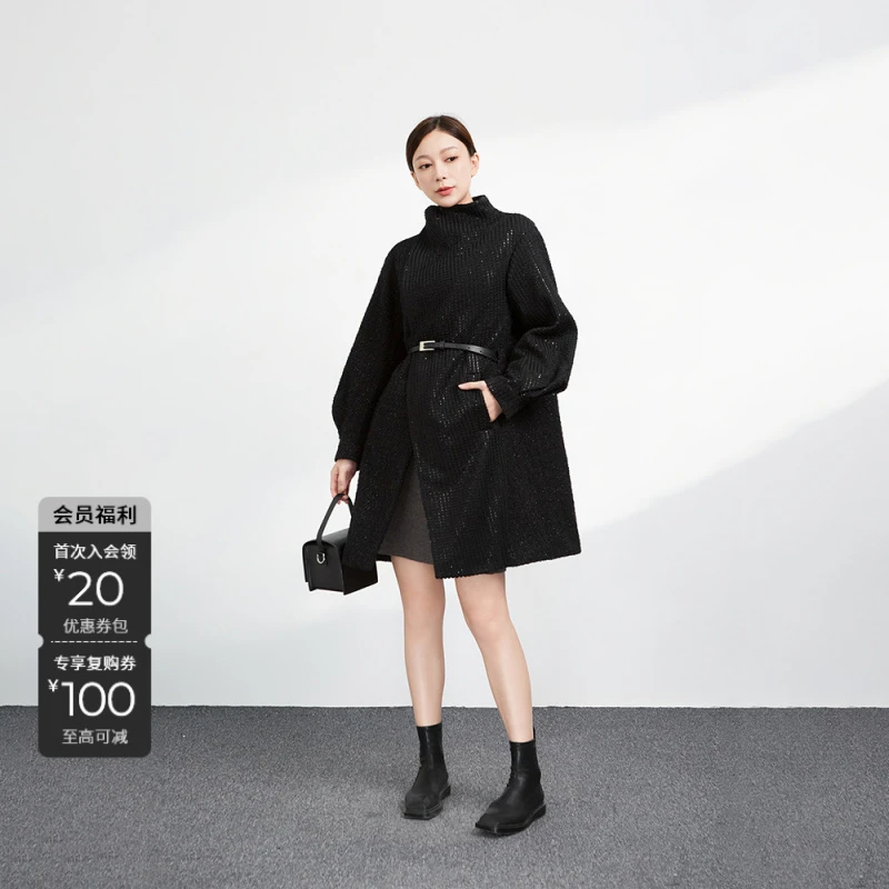 S·DEER圣迪奥设计师简约气质百搭优雅冬季羽绒服外套S234Z2456