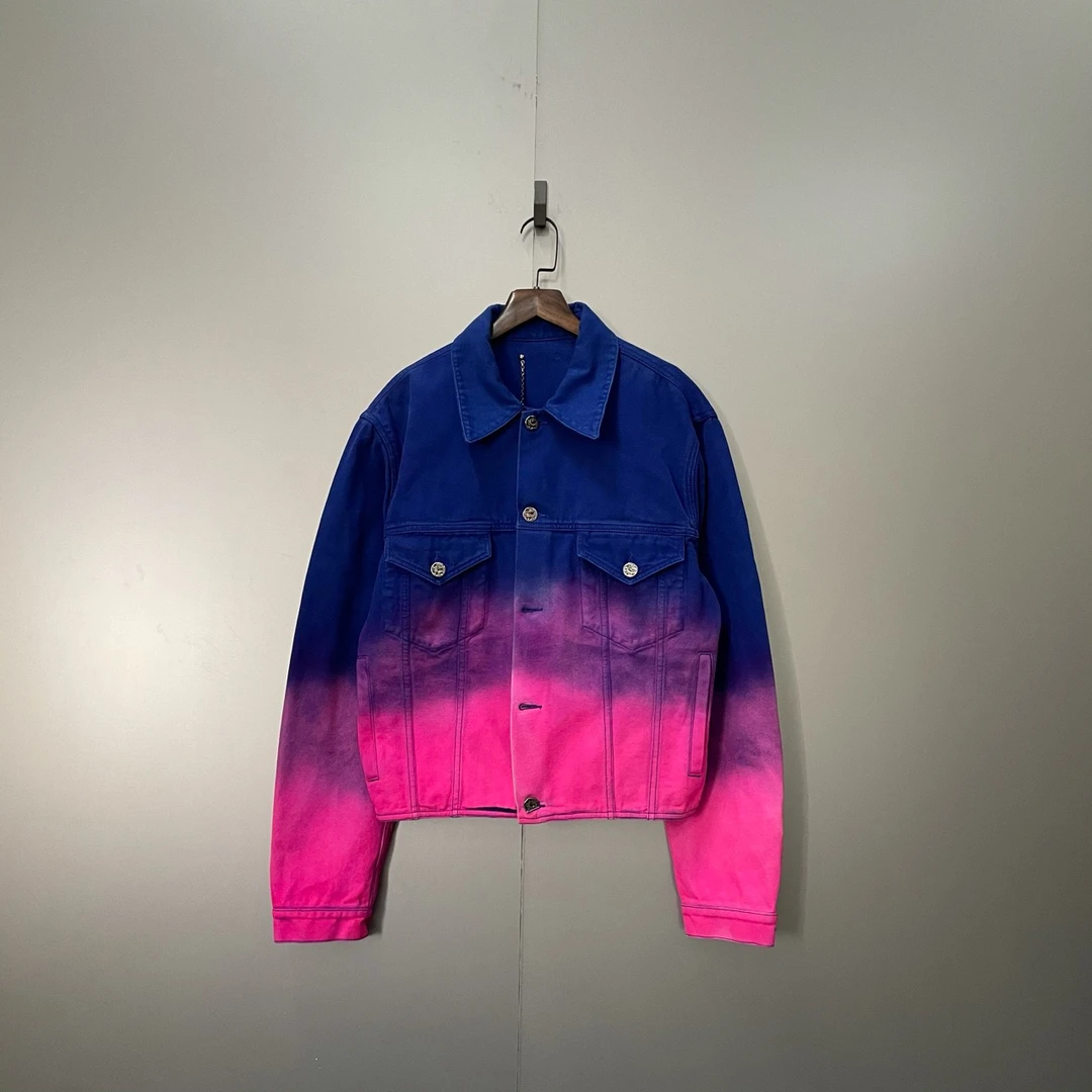 95新 LouisVuitton/路易威登 渐变拼色牛仔夹克 44码/ bc003614
