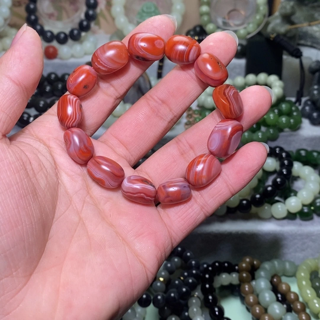 南红玛瑙未镶嵌手链