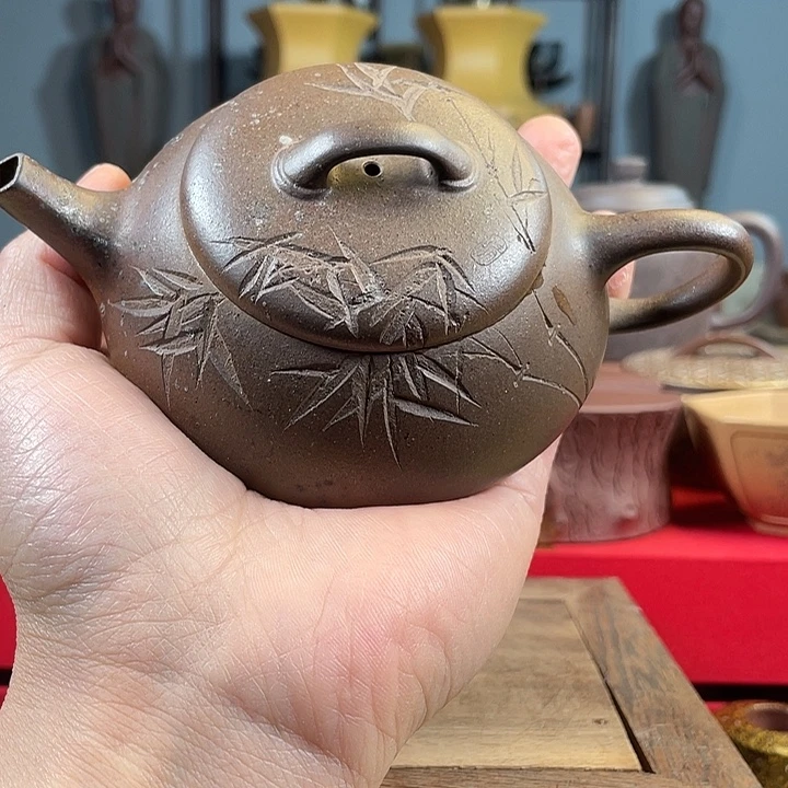 紫砂茶杯石瓢壶龙窑柴烧