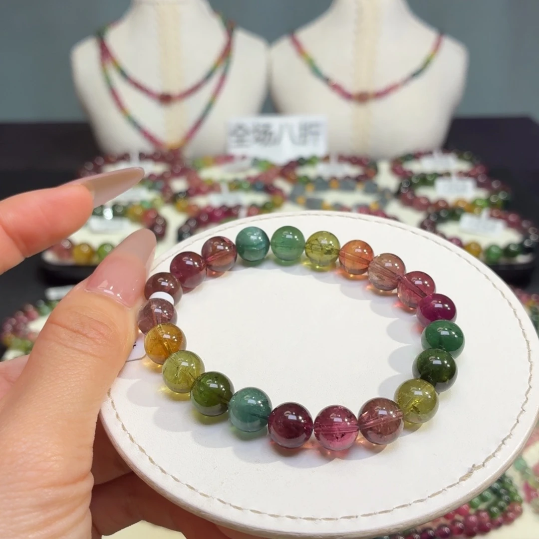 碧玺未镶嵌手链26