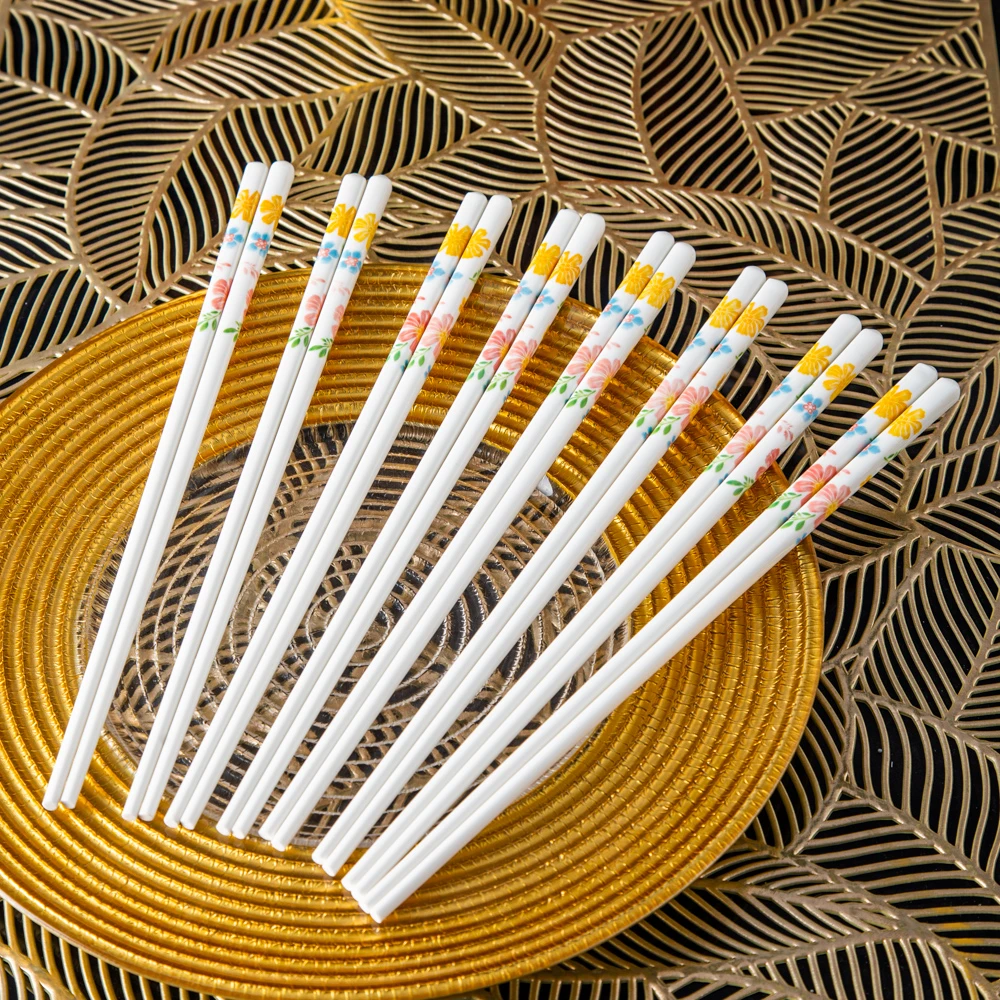 外贸出口【Diacelain】高端陶瓷餐具蒲公英系列轻奢陶瓷筷子