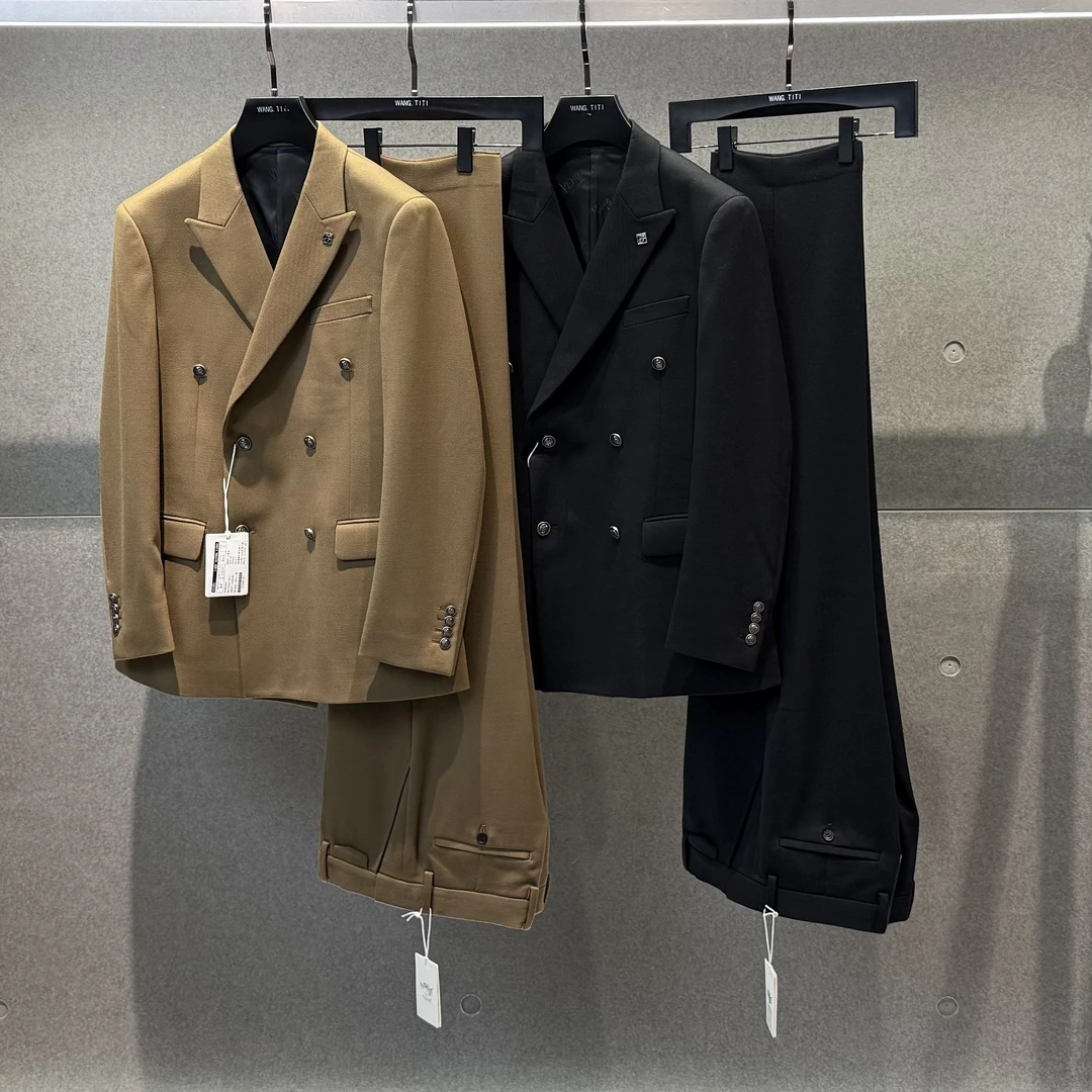 BLANDOO “年末福利” 男士轻奢双排扣西服套装33508