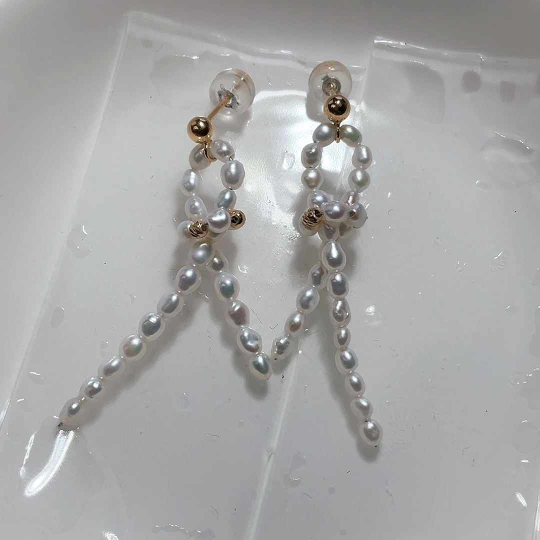 淡水珍珠耳饰银S925镶嵌