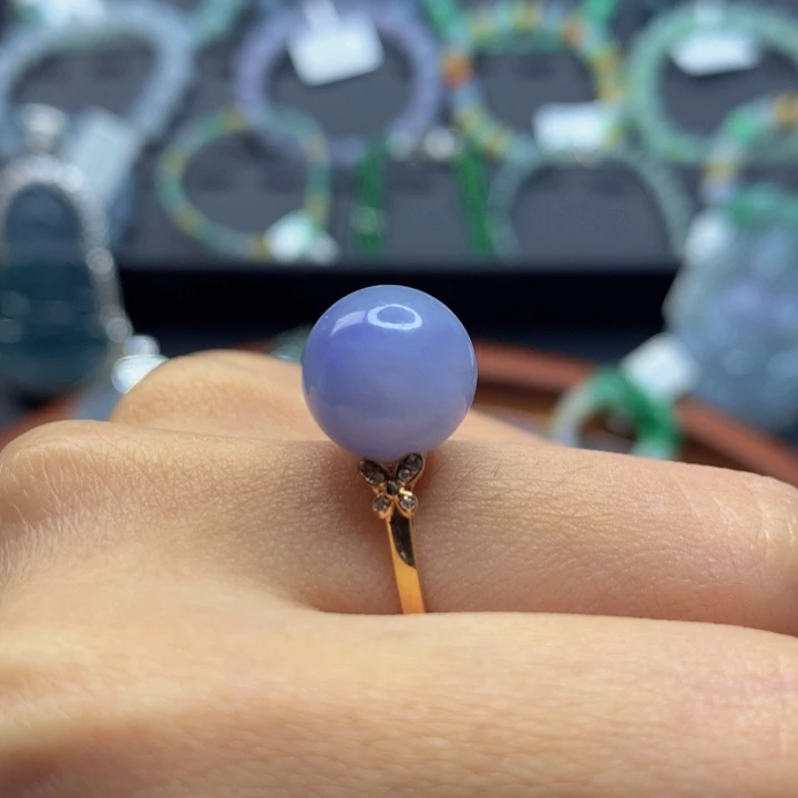 翡翠手链18K金镶嵌翡翠