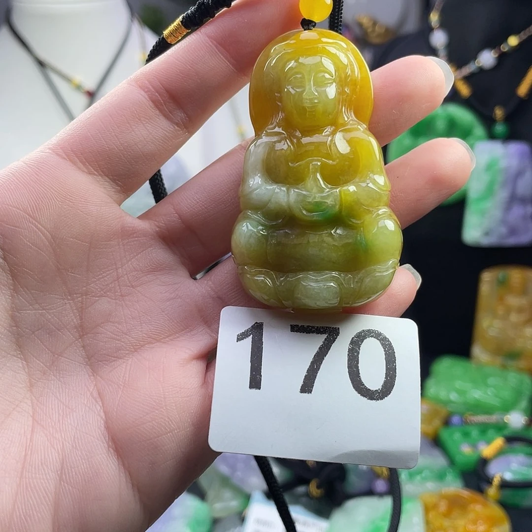 翡翠未镶嵌吊坠(赠链)
