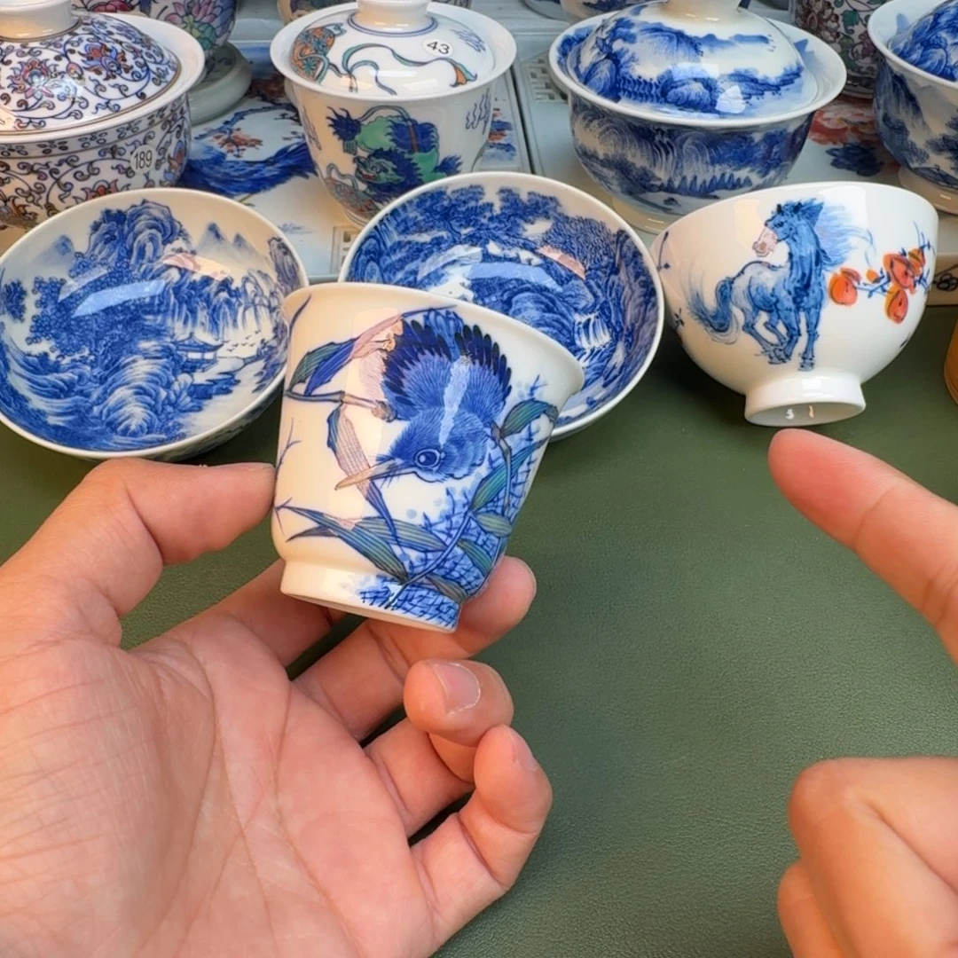 陶纯手工纯手绘茶具石头319