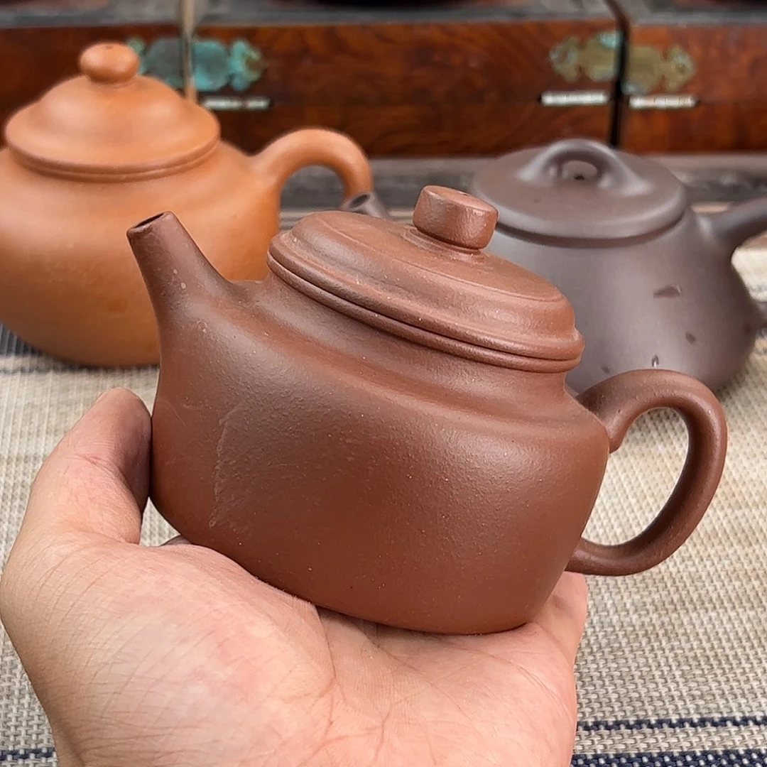 茶壶紫砂红皮龙德中