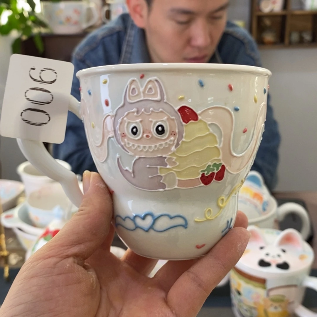 瓷片景德镇釉下彩手绘