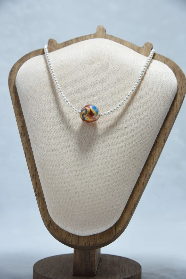 非金属仿珍珠项链 女生小众气质百搭项链手工轻质