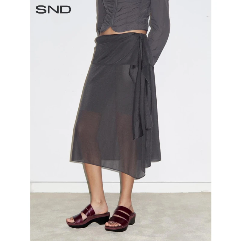 【DEMODEMODE 设计师品牌】SND SS25 系带透视感半裙