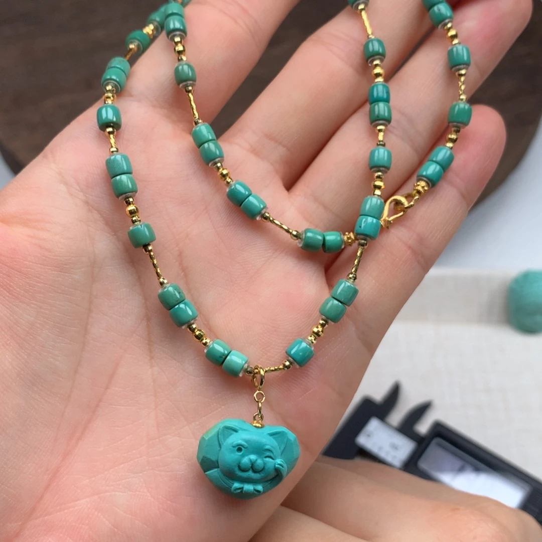 绿松石18K金镶嵌绿松石