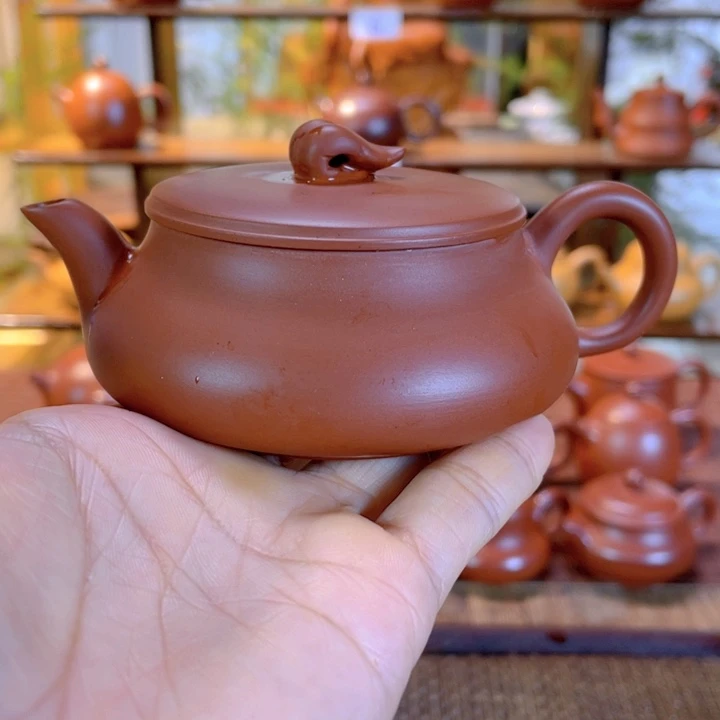 紫砂茶壶用****0潮州手工朱泥壶