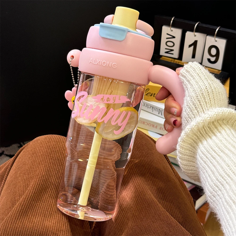 学生便携高颜值爆款2025最新款杯子大容量夏天水杯可爱防摔水杯