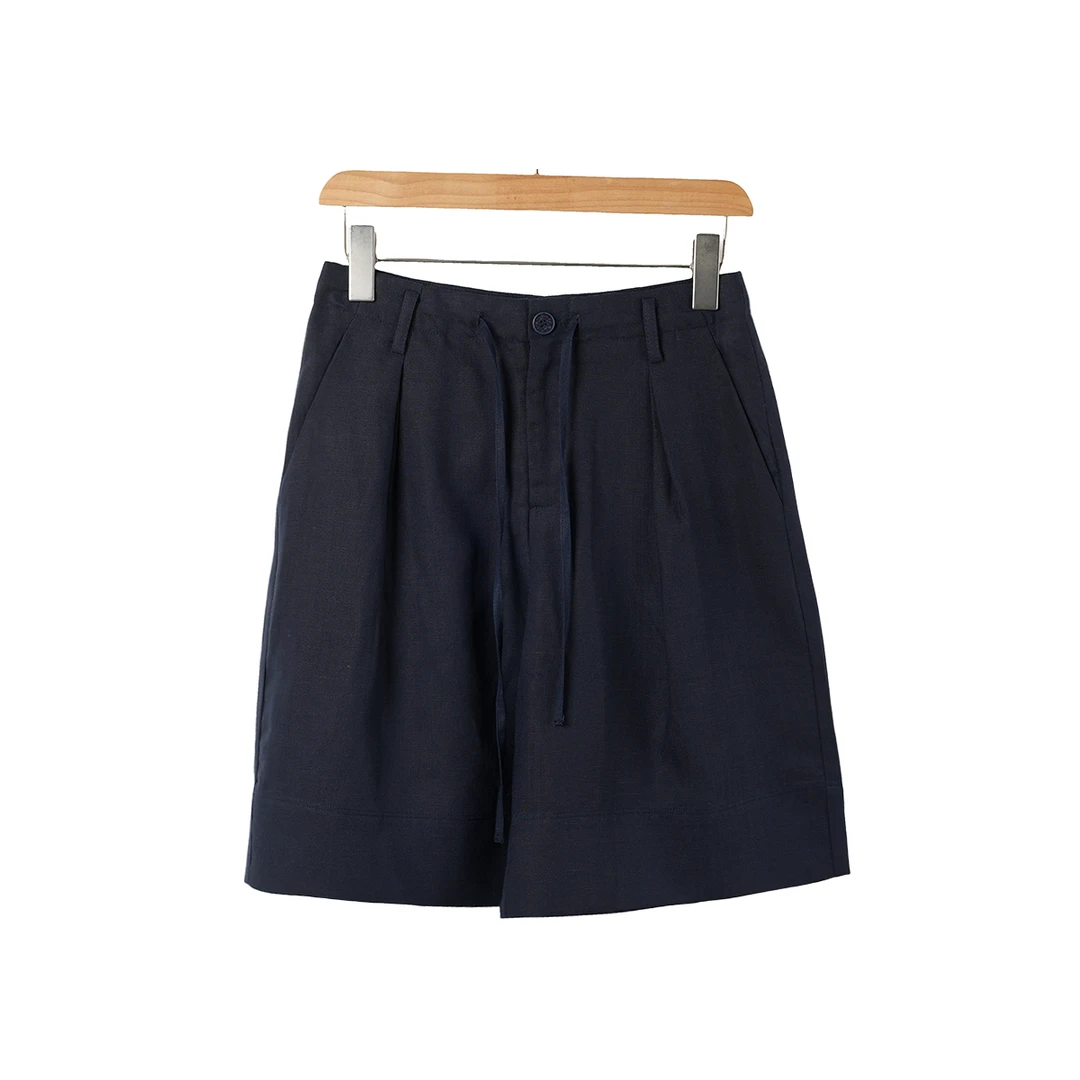 新款气质休闲松紧腰短裤