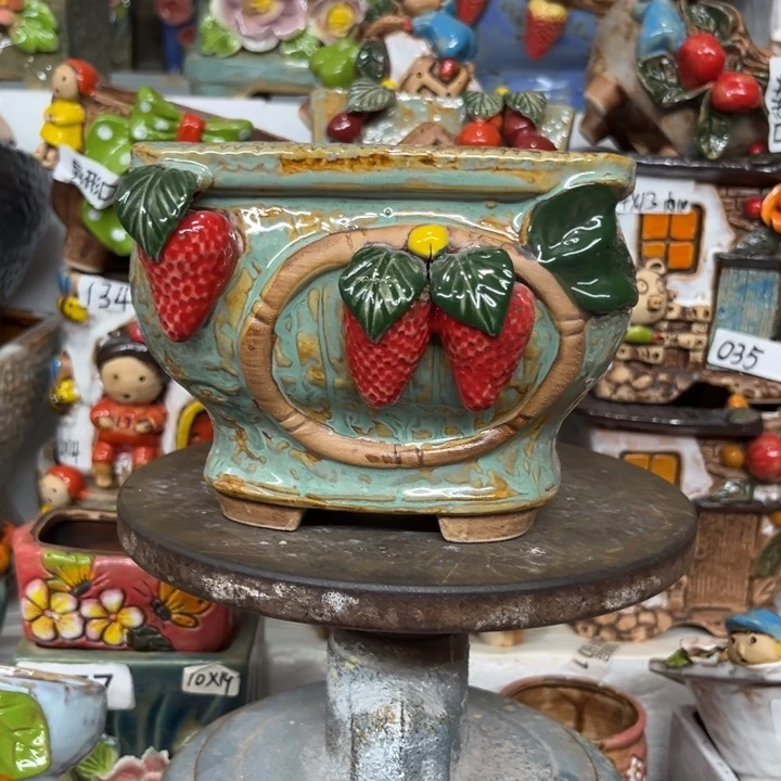 紫砂花盆粗陶材质多肉花盆