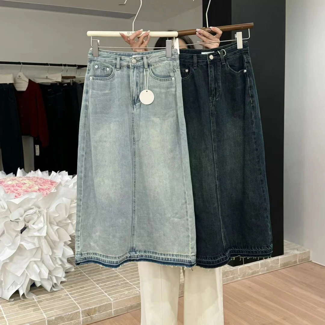想象@5953 高腰牛仔半身裙 （小码裙长85左右）6.23
