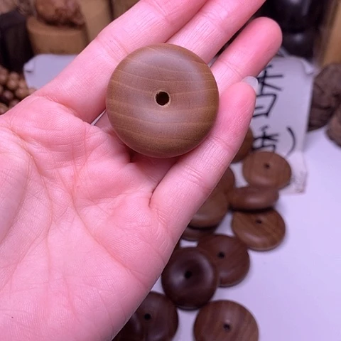 檀香木吊坠檀香黑肉平安扣